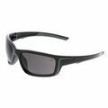 Mcr Safety Glasses, Swagger SR4 Black Frame, Gray Lenses, 12PK SR422